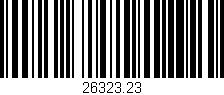 Código de barras (EAN, GTIN, SKU, ISBN): '26323.23'