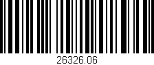 Código de barras (EAN, GTIN, SKU, ISBN): '26326.06'