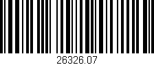 Código de barras (EAN, GTIN, SKU, ISBN): '26326.07'