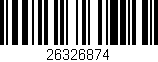Código de barras (EAN, GTIN, SKU, ISBN): '26326874'