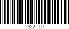 Código de barras (EAN, GTIN, SKU, ISBN): '26327.00'