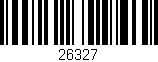 Código de barras (EAN, GTIN, SKU, ISBN): '26327'