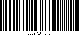Código de barras (EAN, GTIN, SKU, ISBN): '2632_564_0_U'