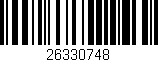 Código de barras (EAN, GTIN, SKU, ISBN): '26330748'