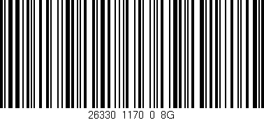 Código de barras (EAN, GTIN, SKU, ISBN): '26330_1170_0_8G'