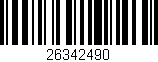 Código de barras (EAN, GTIN, SKU, ISBN): '26342490'