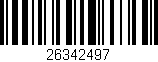 Código de barras (EAN, GTIN, SKU, ISBN): '26342497'