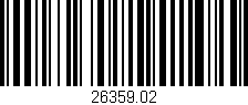Código de barras (EAN, GTIN, SKU, ISBN): '26359.02'