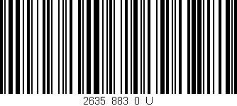 Código de barras (EAN, GTIN, SKU, ISBN): '2635_883_0_U'