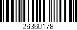 Código de barras (EAN, GTIN, SKU, ISBN): '26360178'