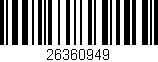 Código de barras (EAN, GTIN, SKU, ISBN): '26360949'
