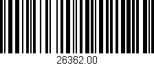 Código de barras (EAN, GTIN, SKU, ISBN): '26362.00'