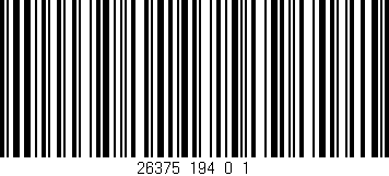 Código de barras (EAN, GTIN, SKU, ISBN): '26375_194_0_1'