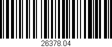 Código de barras (EAN, GTIN, SKU, ISBN): '26378.04'