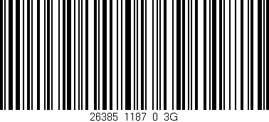Código de barras (EAN, GTIN, SKU, ISBN): '26385_1187_0_3G'