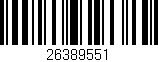Código de barras (EAN, GTIN, SKU, ISBN): '26389551'