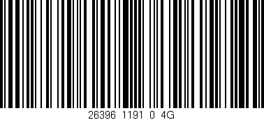 Código de barras (EAN, GTIN, SKU, ISBN): '26396_1191_0_4G'
