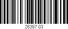 Código de barras (EAN, GTIN, SKU, ISBN): '26397.03'