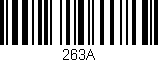 Código de barras (EAN, GTIN, SKU, ISBN): '263A'