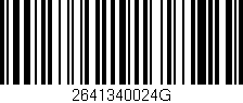 Código de barras (EAN, GTIN, SKU, ISBN): '2641340024G'