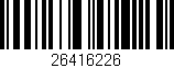 Código de barras (EAN, GTIN, SKU, ISBN): '26416226'