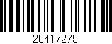 Código de barras (EAN, GTIN, SKU, ISBN): '26417275'