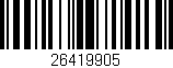 Código de barras (EAN, GTIN, SKU, ISBN): '26419905'