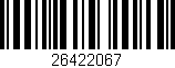Código de barras (EAN, GTIN, SKU, ISBN): '26422067'