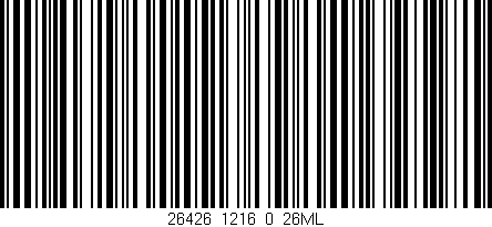 Código de barras (EAN, GTIN, SKU, ISBN): '26426_1216_0_26ML'