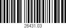 Código de barras (EAN, GTIN, SKU, ISBN): '26431.03'