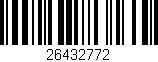 Código de barras (EAN, GTIN, SKU, ISBN): '26432772'