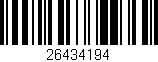 Código de barras (EAN, GTIN, SKU, ISBN): '26434194'