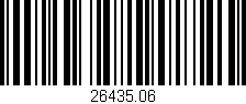 Código de barras (EAN, GTIN, SKU, ISBN): '26435.06'