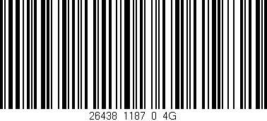 Código de barras (EAN, GTIN, SKU, ISBN): '26438_1187_0_4G'