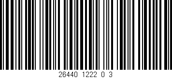 Código de barras (EAN, GTIN, SKU, ISBN): '26440_1222_0_3'