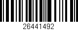 Código de barras (EAN, GTIN, SKU, ISBN): '26441492'