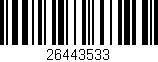 Código de barras (EAN, GTIN, SKU, ISBN): '26443533'