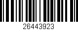 Código de barras (EAN, GTIN, SKU, ISBN): '26443923'