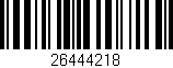 Código de barras (EAN, GTIN, SKU, ISBN): '26444218'