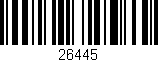 Código de barras (EAN, GTIN, SKU, ISBN): '26445'