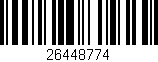 Código de barras (EAN, GTIN, SKU, ISBN): '26448774'