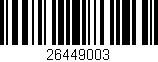 Código de barras (EAN, GTIN, SKU, ISBN): '26449003'