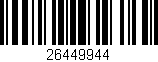 Código de barras (EAN, GTIN, SKU, ISBN): '26449944'