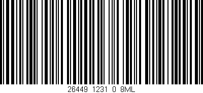 Código de barras (EAN, GTIN, SKU, ISBN): '26449_1231_0_8ML'