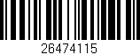 Código de barras (EAN, GTIN, SKU, ISBN): '26474115'
