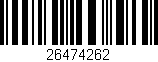 Código de barras (EAN, GTIN, SKU, ISBN): '26474262'