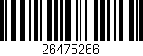 Código de barras (EAN, GTIN, SKU, ISBN): '26475266'