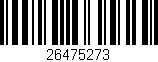 Código de barras (EAN, GTIN, SKU, ISBN): '26475273'