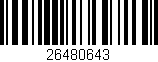 Código de barras (EAN, GTIN, SKU, ISBN): '26480643'