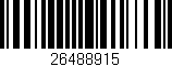 Código de barras (EAN, GTIN, SKU, ISBN): '26488915'